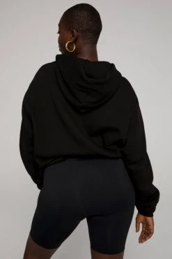 GOOD AMERICAN Sweats BOYFRIEND HOODIE | BLACK001