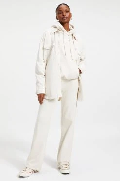 GOOD AMERICAN Sweats BOYFRIEND HOODIE | BONE001