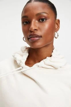 GOOD AMERICAN Sweats BOYFRIEND HOODIE | BONE001