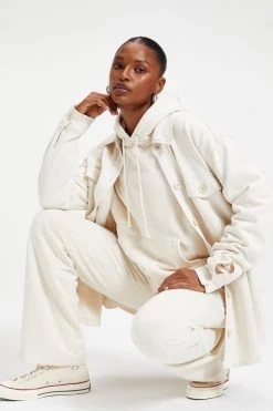 GOOD AMERICAN Sweats BOYFRIEND HOODIE | BONE001