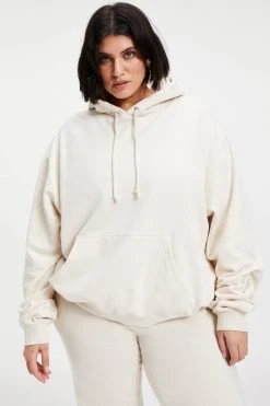 GOOD AMERICAN Sweats BOYFRIEND HOODIE | BONE001
