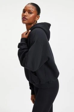 GOOD AMERICAN Sweats BOYFRIEND HOODIE | BLACK001