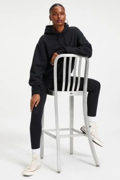 GOOD AMERICAN Sweats BOYFRIEND HOODIE | BLACK001