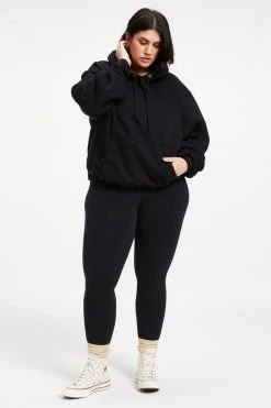 GOOD AMERICAN Sweats BOYFRIEND HOODIE | BLACK001