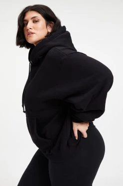 GOOD AMERICAN Sweats BOYFRIEND HOODIE | BLACK001