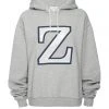 GOOD AMERICAN BOYFRIEND LETTER HOODIE | Z HEATHER GREY001