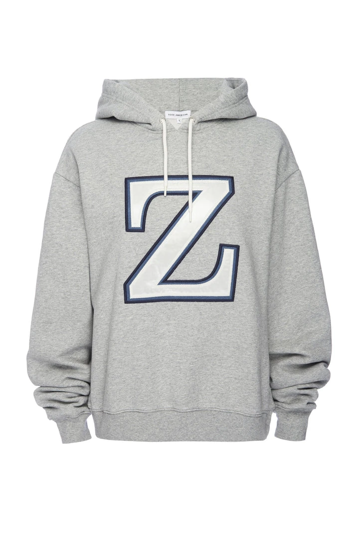 Best deal 🤩 GOOD AMERICAN BOYFRIEND LETTER HOODIE | Z HEATHER GREY001 🧨 1 GOOD AMERICAN BOYFRIEND LETTER HOODIE | Z HEATHER GREY001