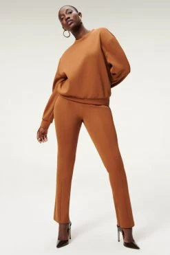 GA-SALE Sweats SCUBA BOYFRIEND CREW | BURNT CARAMEL002