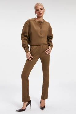 GA-SALE SCUBA CROPPED HENLEY | FOG001 Sweats