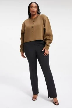 GA-SALE SCUBA CROPPED HENLEY | FOG001 Sweats