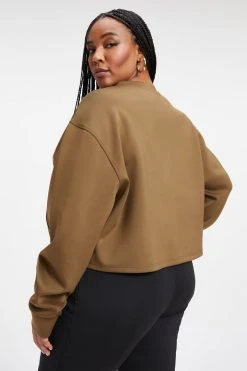 GA-SALE SCUBA CROPPED HENLEY | FOG001 Sweats