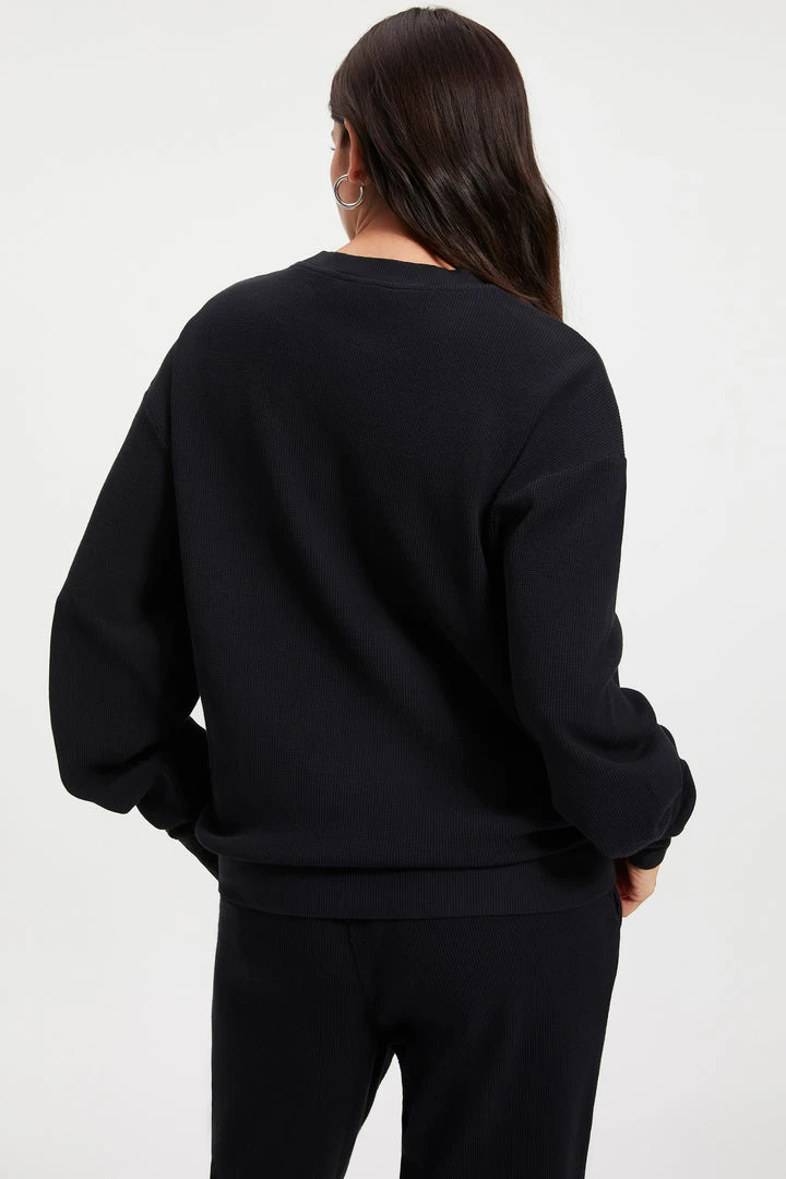 Buy ๐ GOOD AMERICAN THERMAL BOYFRIEND SWEATSHIRT | BLACK001 ๐ 4 GOOD AMERICAN THERMAL BOYFRIEND SWEATSHIRT | BLACK001