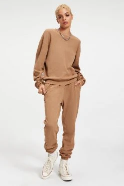 GOOD AMERICAN THERMAL BOYFRIEND SWEATSHIRT | PUTTY001