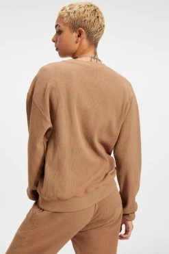 GOOD AMERICAN THERMAL BOYFRIEND SWEATSHIRT | PUTTY001
