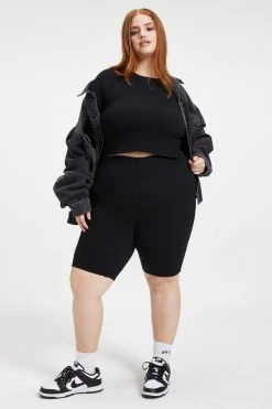 GOOD AMERICAN Bike Shorts THERMAL BIKE SHORT | BLACK001