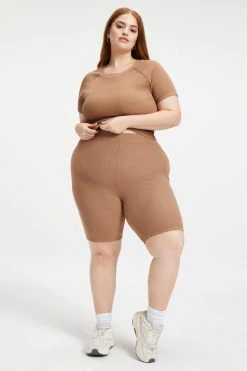 GOOD AMERICAN Bike Shorts THERMAL BIKE SHORT | PUTTY001