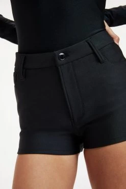 GOOD AMERICAN COMPRESSION HOT SHORT | BLACK001 Bike Shorts