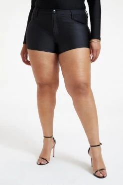 GOOD AMERICAN COMPRESSION HOT SHORT | BLACK001 Bike Shorts