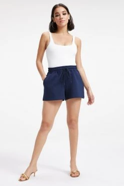 Brand new 😍 GOOD AMERICAN SCUBA DRAWSTRING SHORTS | NAVY001 ❤️ 20 GOOD AMERICAN SCUBA DRAWSTRING SHORTS | NAVY001