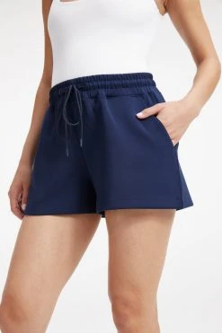 Brand new 😍 GOOD AMERICAN SCUBA DRAWSTRING SHORTS | NAVY001 ❤️ 23 GOOD AMERICAN SCUBA DRAWSTRING SHORTS | NAVY001