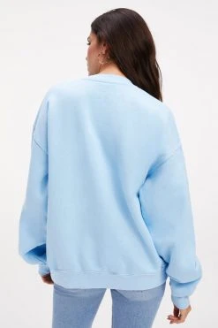 GOOD AMERICAN THE B PROJECT CEO SWEATSHIRT | LIGHT BLUE
