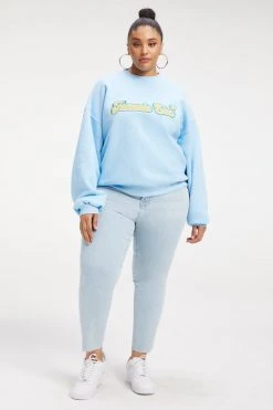 GOOD AMERICAN THE B PROJECT CEO SWEATSHIRT | LIGHT BLUE