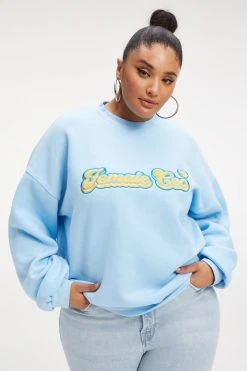 GOOD AMERICAN THE B PROJECT CEO SWEATSHIRT | LIGHT BLUE