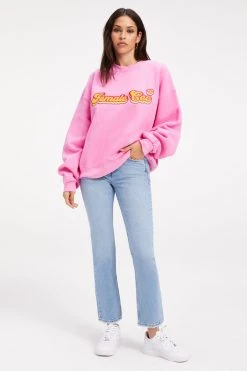 GOOD AMERICAN THE B PROJECT CEO SWEATSHIRT | LIGHT PINK
