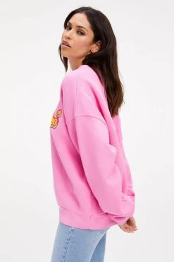 GOOD AMERICAN THE B PROJECT CEO SWEATSHIRT | LIGHT PINK