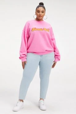 GOOD AMERICAN THE B PROJECT CEO SWEATSHIRT | LIGHT PINK