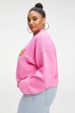 GOOD AMERICAN THE B PROJECT CEO SWEATSHIRT | LIGHT PINK