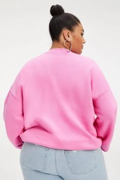 GOOD AMERICAN THE B PROJECT CEO SWEATSHIRT | LIGHT PINK