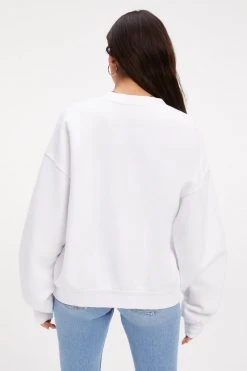 GOOD AMERICAN THE B PROJECT POWER SWEATSHIRT | WHITE