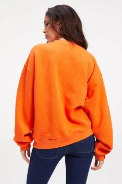 GOOD AMERICAN THE B PROJECT SELFMADE SWEATSHIRT | ORANGE