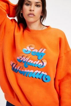 GOOD AMERICAN THE B PROJECT SELFMADE SWEATSHIRT | ORANGE