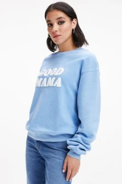 GA-SALE GOOD MAMA SWEATSHIRT | AIRY BLUE001