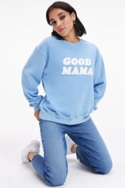 GA-SALE GOOD MAMA SWEATSHIRT | AIRY BLUE001