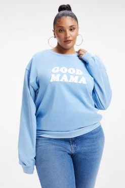 GA-SALE GOOD MAMA SWEATSHIRT | AIRY BLUE001