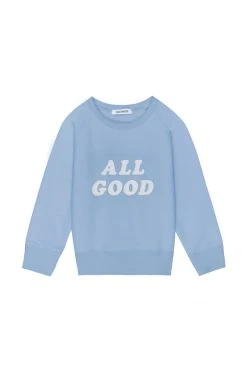 GOOD AMERICAN ALL GOOD KIDS SWEATSHIRT | AIRY BLUE001