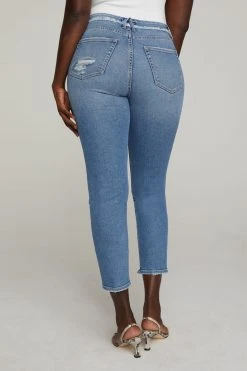 GA-SALE High Waisted GOOD STRAIGHT UNDER WAIST FRAY | BLUE618