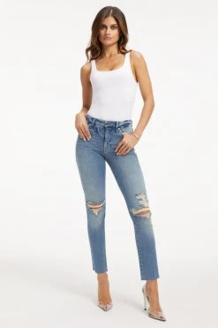 Best Pirce 🔔 GOOD AMERICAN High Waisted GOOD STRAIGHT | INDIGO033 ✔️ 16 GOOD AMERICAN High Waisted GOOD STRAIGHT | INDIGO033