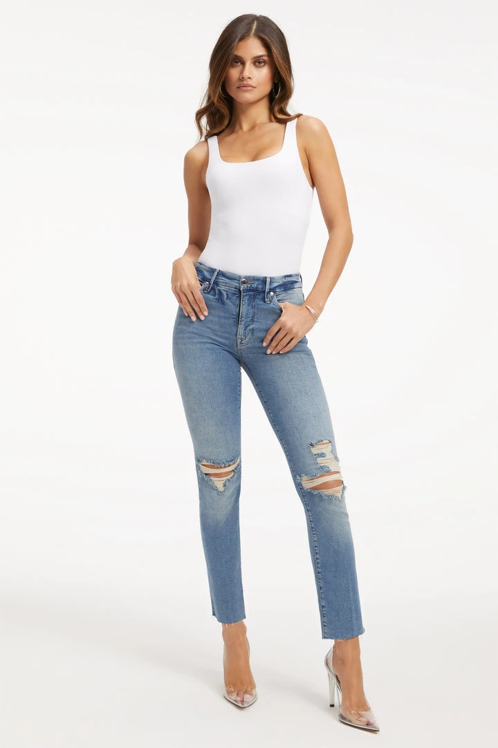 Best Pirce 🔔 GOOD AMERICAN High Waisted GOOD STRAIGHT | INDIGO033 ✔️ 6 GOOD AMERICAN High Waisted GOOD STRAIGHT | INDIGO033