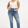 GOOD AMERICAN High Waisted GOOD STRAIGHT | INDIGO033