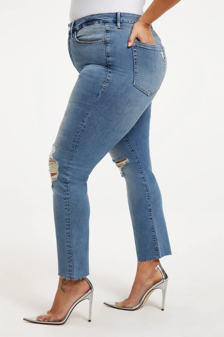 Best Pirce 🔔 GOOD AMERICAN High Waisted GOOD STRAIGHT | INDIGO033 ✔️ 3 GOOD AMERICAN High Waisted GOOD STRAIGHT | INDIGO033