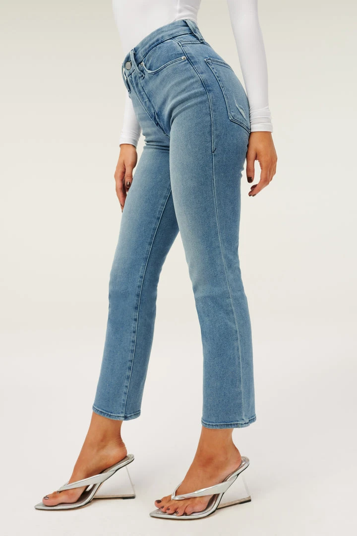 Flash Sale ✔️ GOOD AMERICAN GOOD STRAIGHT | BLUE449 High Waisted ⭐ 8 GOOD AMERICAN GOOD STRAIGHT | BLUE449 High Waisted