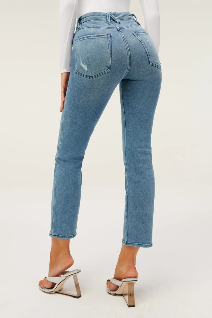 Flash Sale ✔️ GOOD AMERICAN GOOD STRAIGHT | BLUE449 High Waisted ⭐ 10 GOOD AMERICAN GOOD STRAIGHT | BLUE449 High Waisted