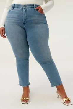 GOOD AMERICAN GOOD STRAIGHT | BLUE449 High Waisted