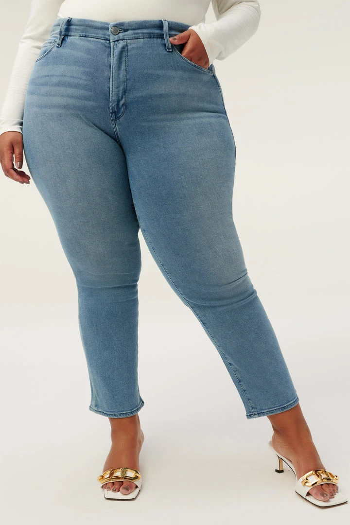 Flash Sale ✔️ GOOD AMERICAN GOOD STRAIGHT | BLUE449 High Waisted ⭐ 2 GOOD AMERICAN GOOD STRAIGHT | BLUE449 High Waisted