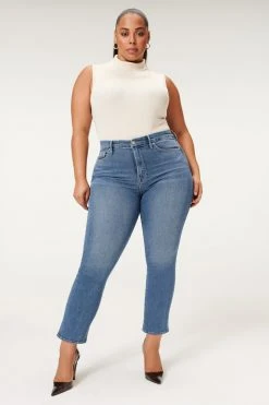 GOOD AMERICAN High Waisted GOOD STRAIGHT | BLUE524