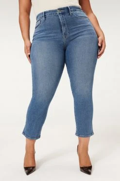 GOOD AMERICAN High Waisted GOOD STRAIGHT | BLUE524